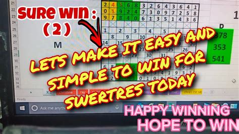 Swertres easy and simple winning combination for today .